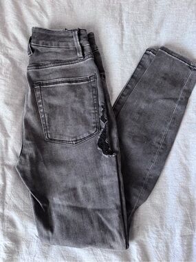 Good American Gray good legs crop High-Rise Skinny Jeans - 00 / 24